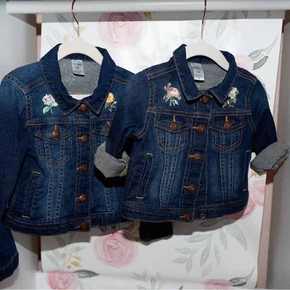 Customized floral denim jackets - infant - toddler size - Picture 6 of 7